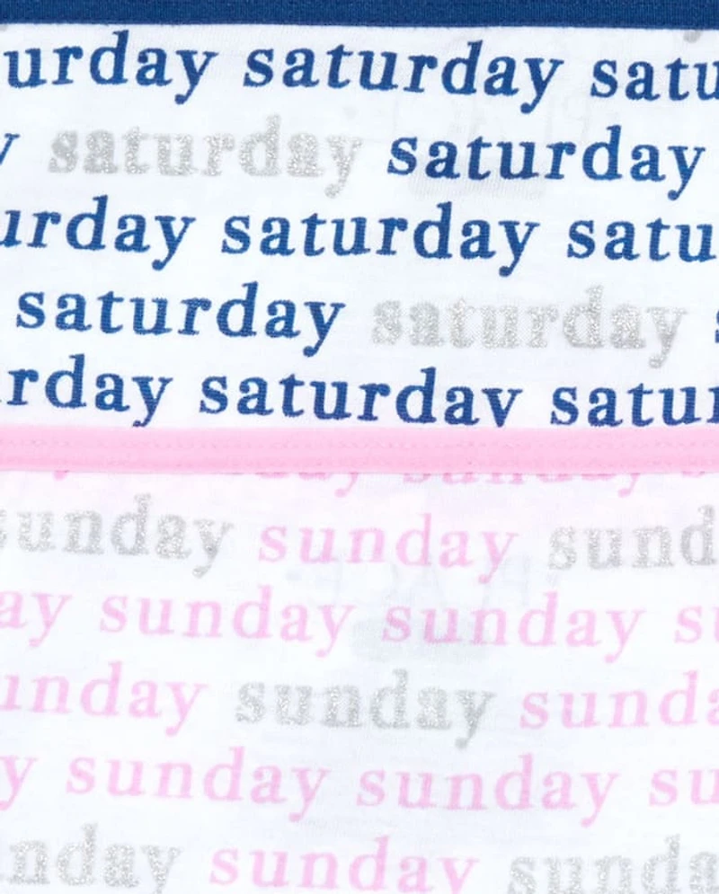 Girls Days Of The Week Glitter Underwear 7-Pack