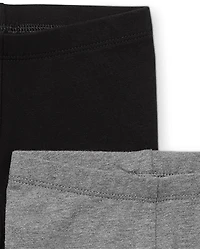 Lot de 2 leggings pour bébés et petites filles