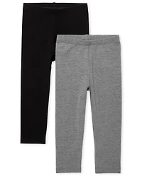 Lot de 2 leggings pour bébé et toute-petite fille
