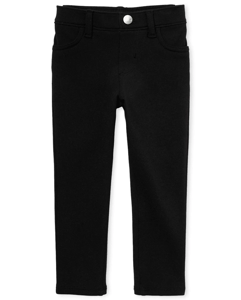 Toddler Girls Uniform Ponte Knit Pull On Jeggings