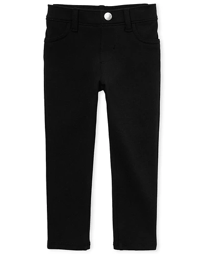 Toddler Girls Uniform Ponte Knit Pull On Jeggings