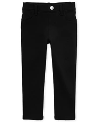 Toddler Girls Uniform Ponte Knit Pull On Jeggings