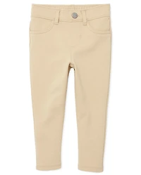 Toddler Girls Uniform Ponte Knit Pull On Jeggings