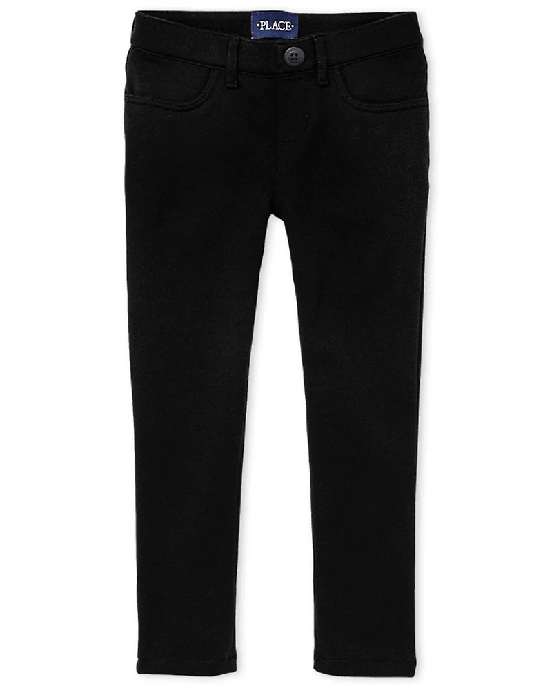 Girls Uniform Ponte Knit Pull On Jeggings