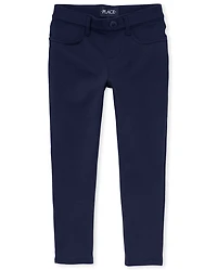 Girls Uniform Ponte Knit Pull On Jeggings