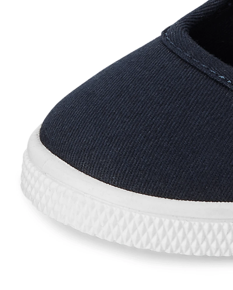 Toddler Girls Bow Strap Canvas Sneakers