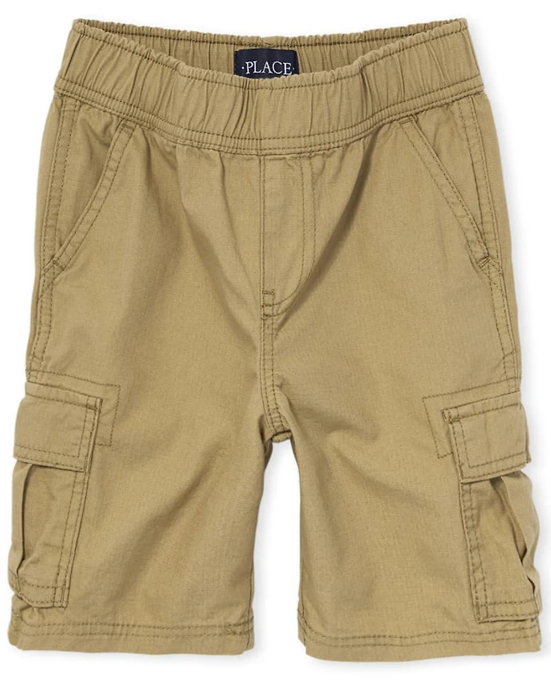 Boys Ripstop Pull On Cargo Shorts