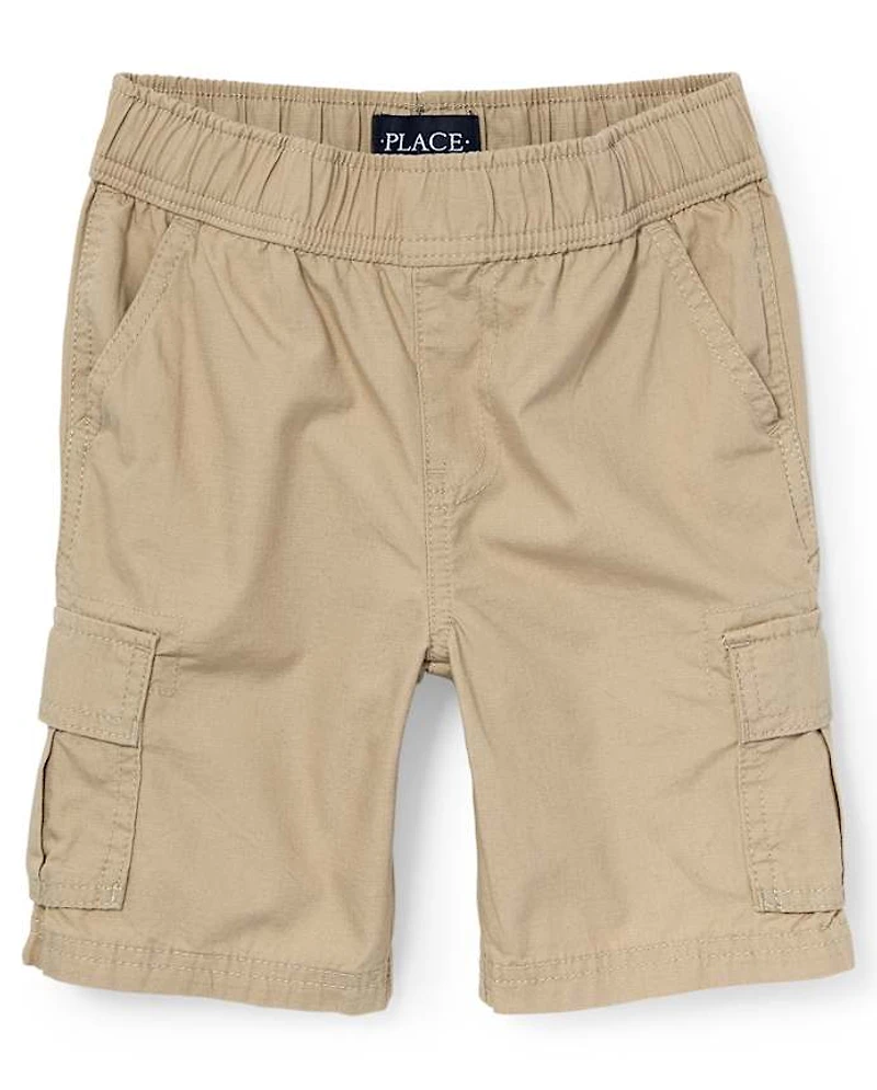 Boys Ripstop Pull On Cargo Shorts