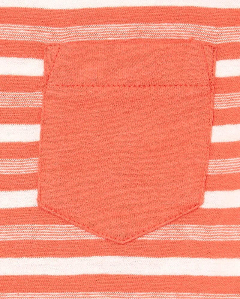 Boys Mix And Match Striped Pocket Top