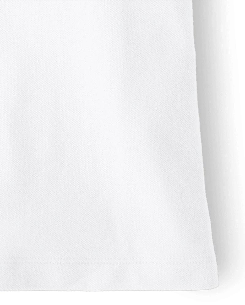 Girls Uniform Soft Stretch Pique Polo