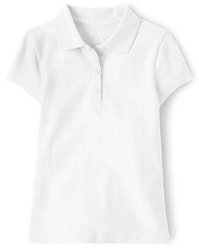Girls Uniform Soft Stretch Pique Polo