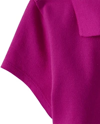 Girls Uniform Soft Stretch Pique Polo