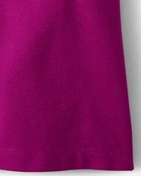 Polo piqué extensible et doux pour uniforme fille