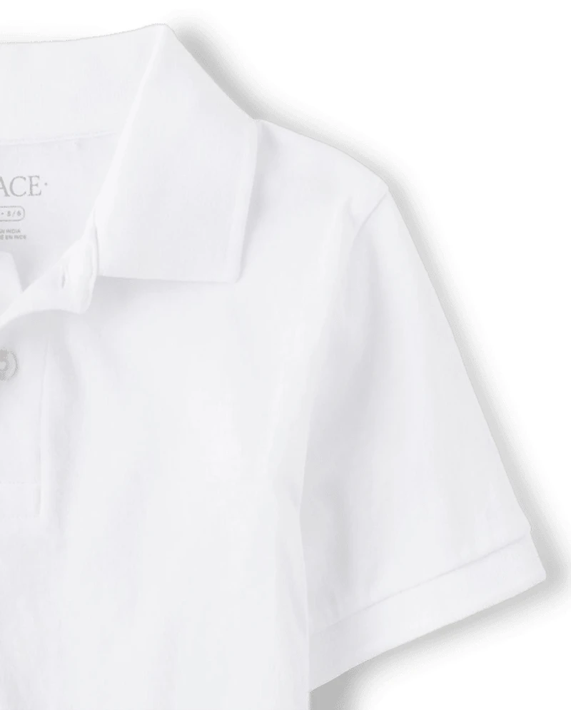 Polo en jersey doux d'uniforme pour garçon