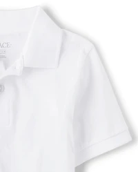 Polo en jersey doux d'uniforme pour garçon