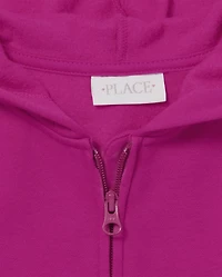 Girls Fleece Zip Up Hoodie