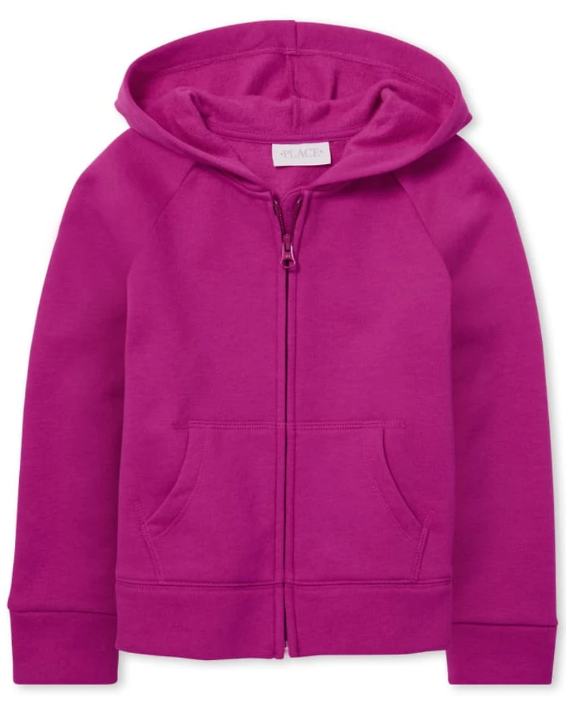 Girls Fleece Zip Up Hoodie