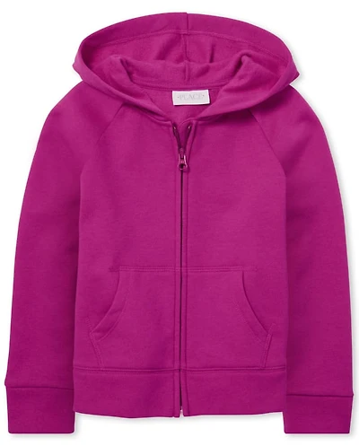 Girls Fleece Zip Up Hoodie