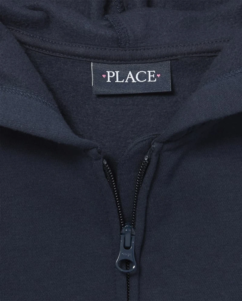 Girls Fleece Zip Up Hoodie