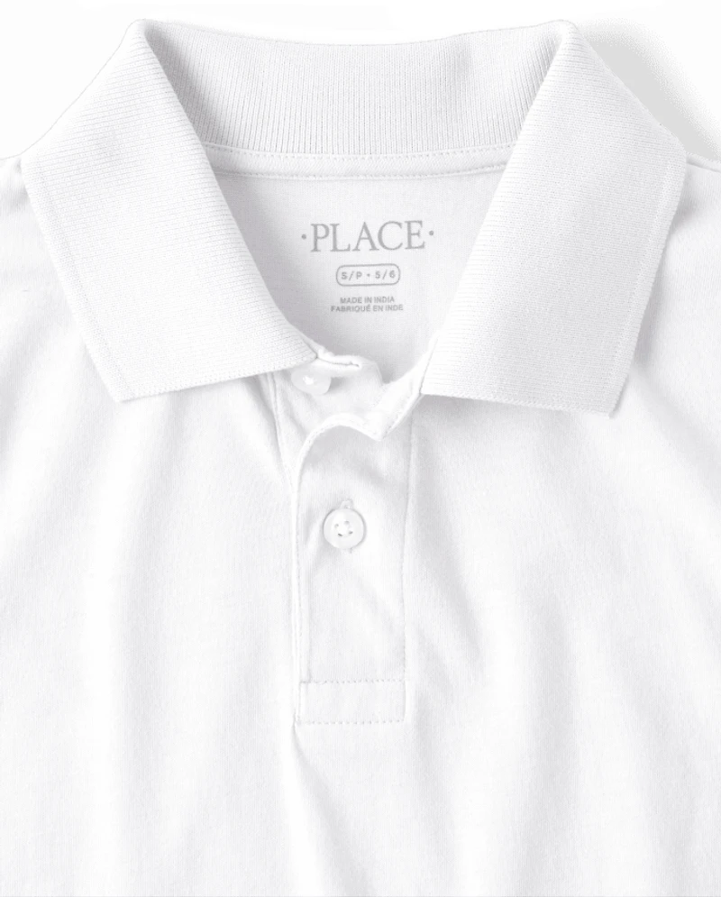 Polo en jersey doux pour uniforme garçon