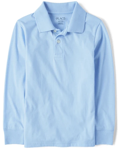 Polo en jersey doux pour uniforme garçon