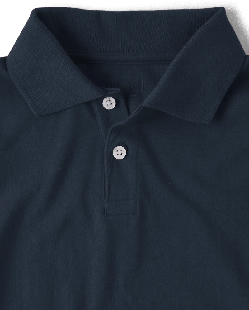 Polo en jersey doux d'uniforme pour garçon
