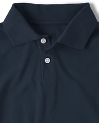 Polo en jersey doux d'uniforme pour garçon