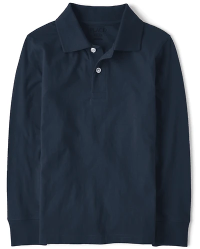Polo en jersey doux d'uniforme pour garçon