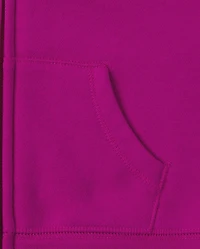 Toddler Girls Fleece Zip Up Hoodie