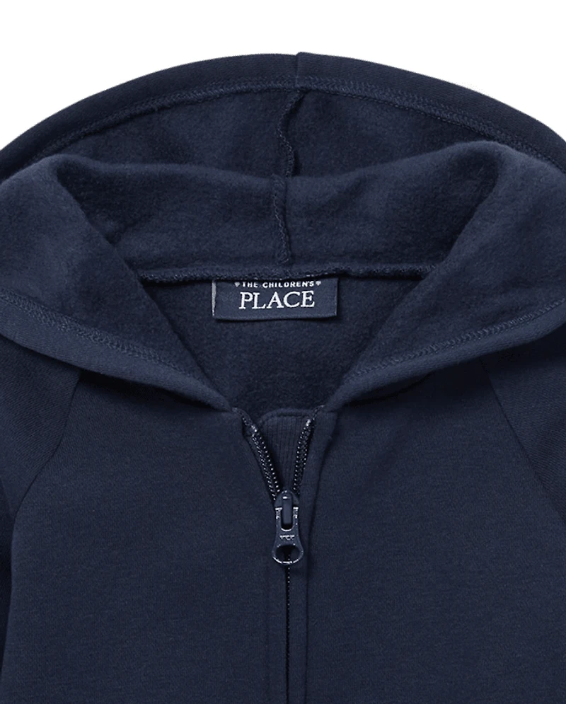 Toddler Girls Fleece Zip Up Hoodie