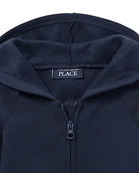 Toddler Girls Fleece Zip Up Hoodie