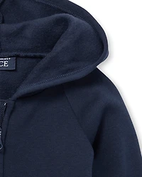 Toddler Girls Fleece Zip Up Hoodie