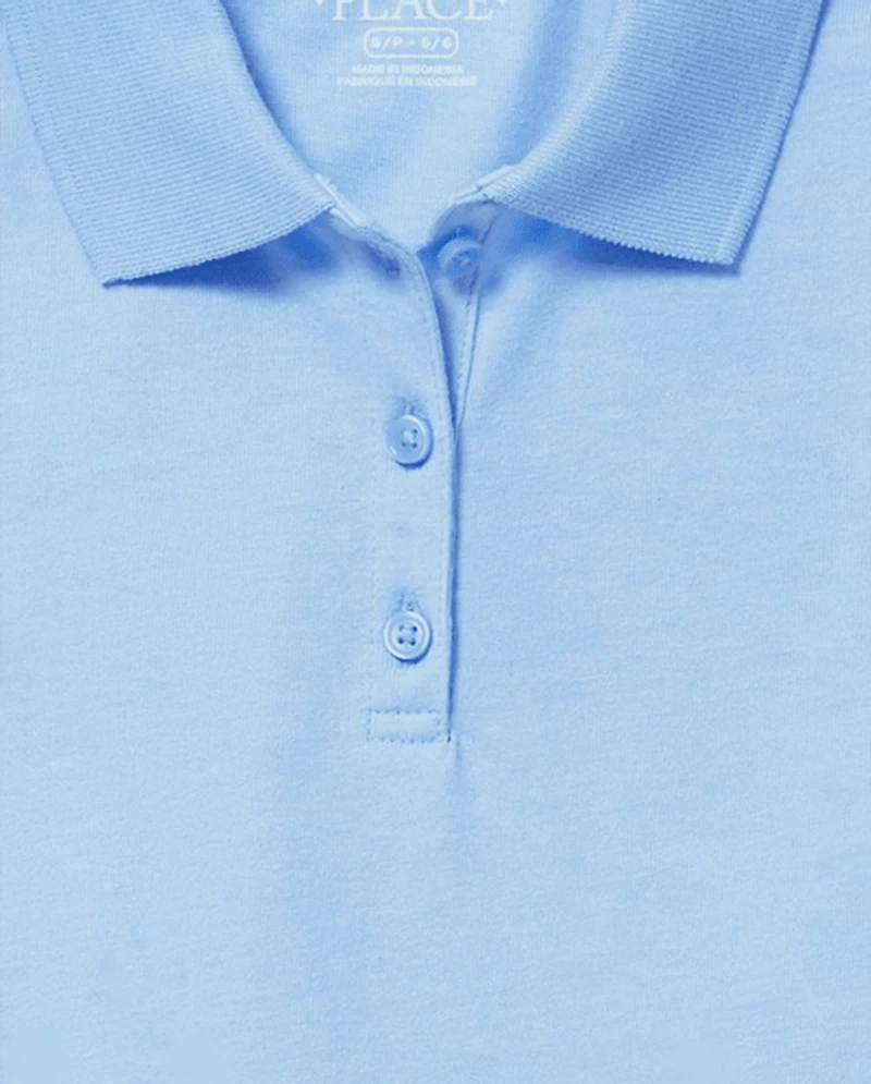 Lot de 5 polos uniformes en piqué pour filles