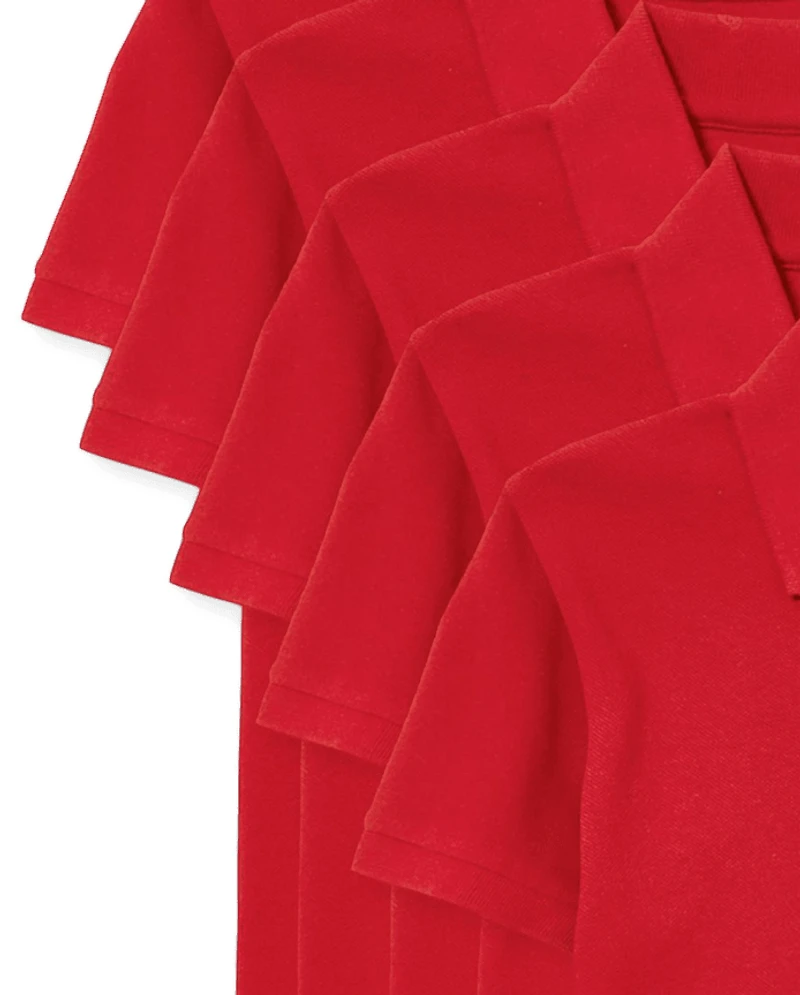 Kids Uniform Soft Pique Polo 5-Pack