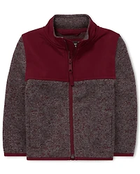 Baby And Toddler Boys Sweater Fleece Trail Jacket