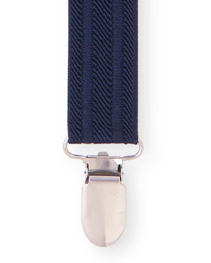 Ensemble noeud papillon et bretelles assortis en chambray pour garçon