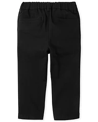 Pantalon chino skinny stretch pour uniforme de bébé et petit garçon