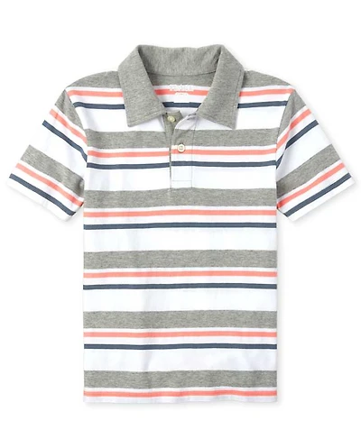 Polo en jersey rayé pour garçon