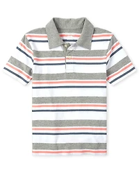 Polo en jersey rayé pour garçon