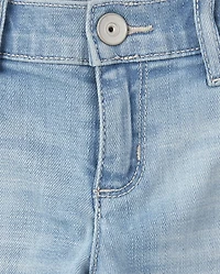 Girls Roll Cuff Denim Skimmer Shorts