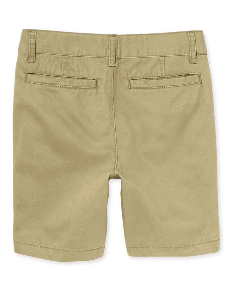 Short chino extensible pour garçon
