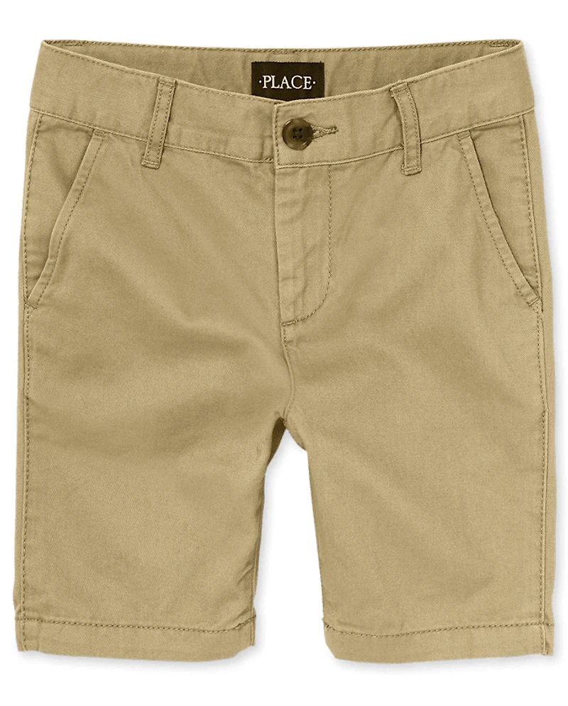 Short chino extensible pour garçon