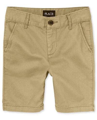 Short chino extensible pour garçon