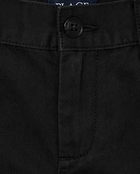 Short chino extensible pour uniforme de garçon