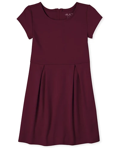 Girls Ponte Knit Everyday Dress