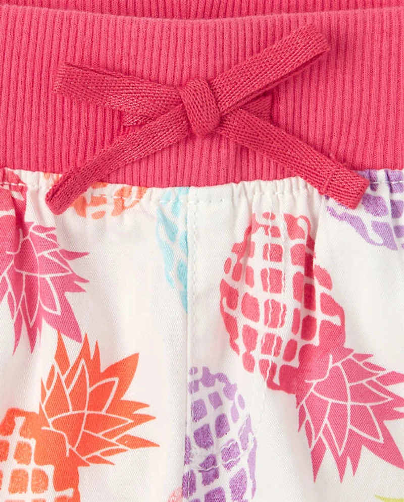 Girls Print Pull On Shorts