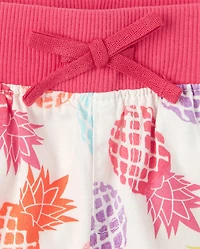 Girls Print Pull On Shorts