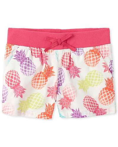 Girls Print Pull On Shorts