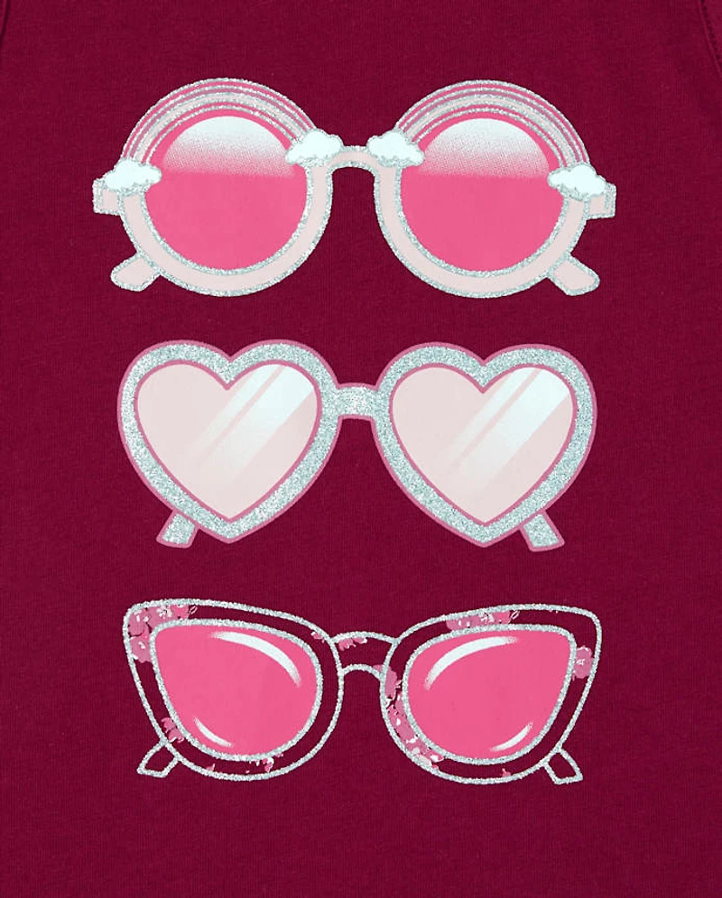 Girls Mix And Match Glitter Cut Out Tank Top