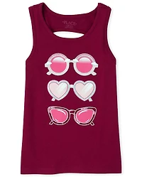 Girls Mix And Match Glitter Cut Out Tank Top